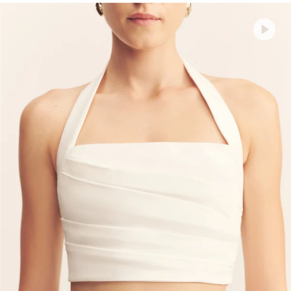 Shona Joy White Crop Top worn once